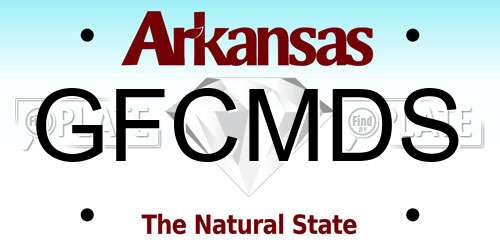 GFCMDS Arkansas License Plate