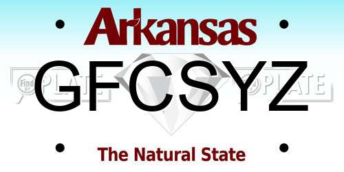 GFCSYZ Arkansas License Plate