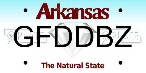GFDDBZ Arkansas License Plate