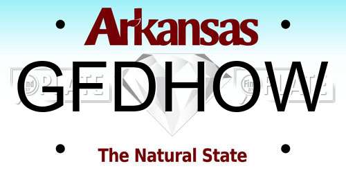 GFDHOW Arkansas License Plate