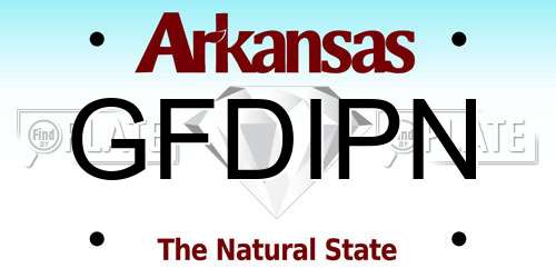 GFDIPN Arkansas License Plate