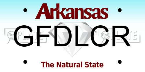 GFDLCR Arkansas License Plate
