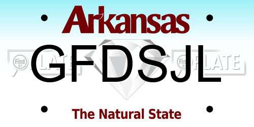 GFDSJL Arkansas License Plate
