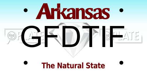 GFDTIF Arkansas License Plate