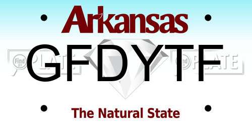 GFDYTF Arkansas License Plate