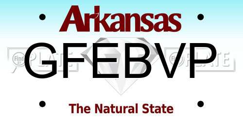 GFEBVP Arkansas License Plate