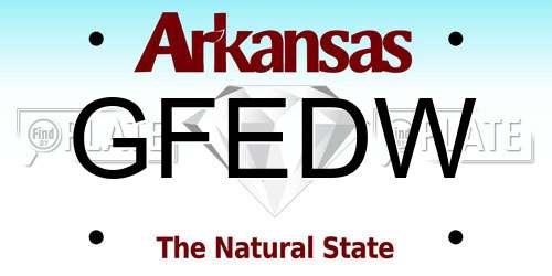 GFEDW Arkansas License Plate