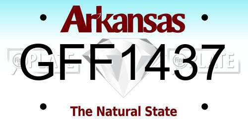 GFF1437 Arkansas License Plate