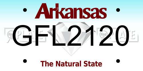 GFL2120 Arkansas License Plate