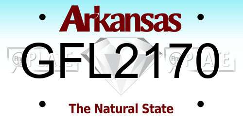 GFL2170 Arkansas License Plate
