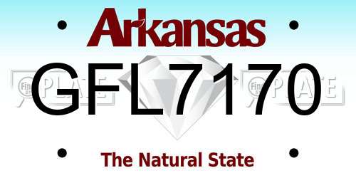 GFL7170 Arkansas License Plate