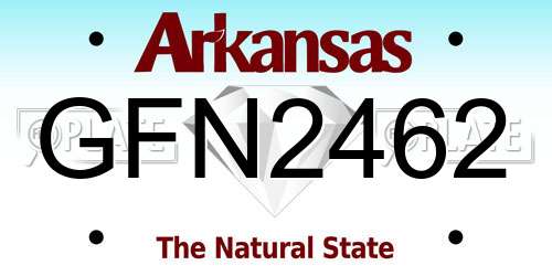 GFN2462 Arkansas License Plate