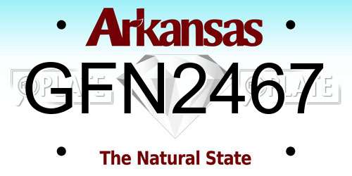 GFN2467 Arkansas License Plate