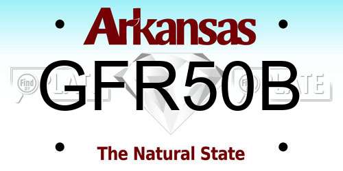 GFR50B Arkansas License Plate