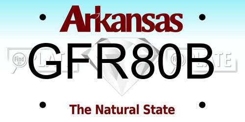 GFR80B Arkansas License Plate