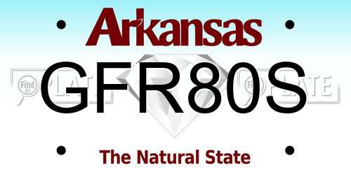 GFR80S Arkansas License Plate