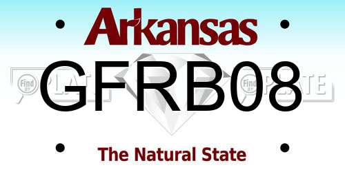 GFRB08 Arkansas License Plate