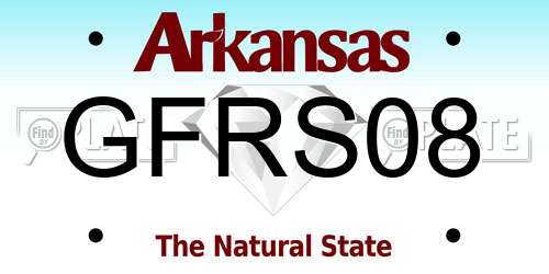 GFRS08 Arkansas License Plate