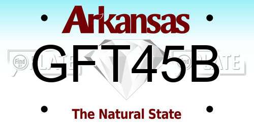 GFT45B Arkansas License Plate