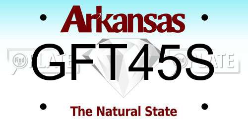 GFT45S Arkansas License Plate