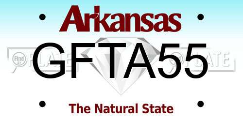 GFTA55 Arkansas License Plate