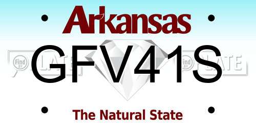 GFV41S Arkansas License Plate