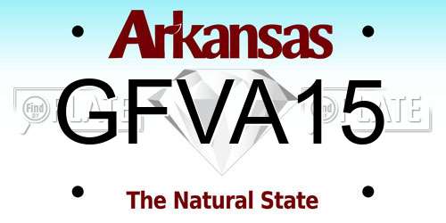 GFVA15 Arkansas License Plate