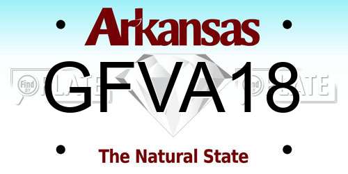 GFVA18 Arkansas License Plate