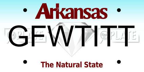 GFWTITT Arkansas License Plate