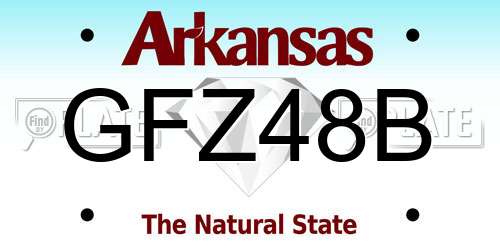 GFZ48B Arkansas License Plate