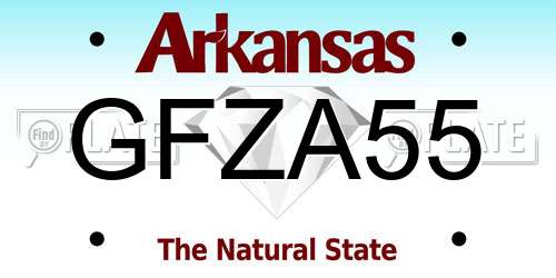 GFZA55 Arkansas License Plate