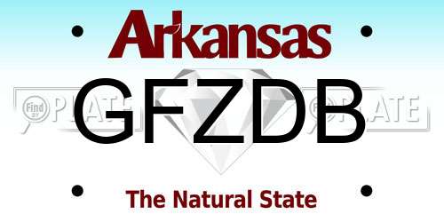 GFZDB Arkansas License Plate