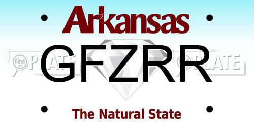 GFZRR Arkansas License Plate