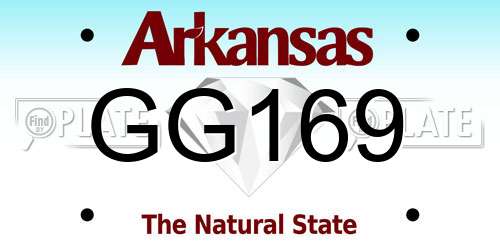 GG169 Arkansas License Plate