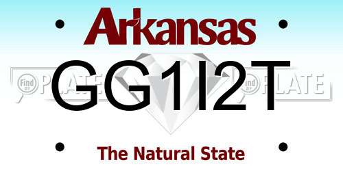GG1I2T Arkansas License Plate