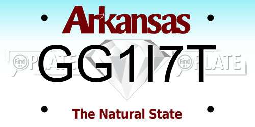 GG1I7T Arkansas License Plate