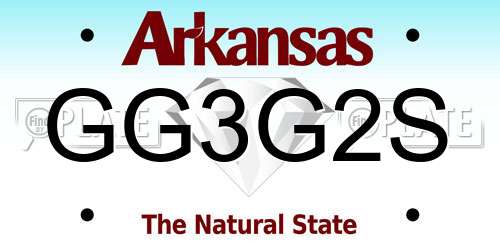 GG3G2S Arkansas License Plate