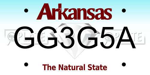 GG3G5A Arkansas License Plate