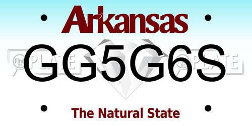 GG5G6S Arkansas License Plate