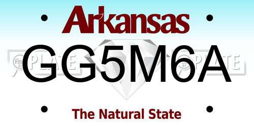 GG5M6A Arkansas License Plate