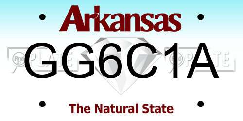 GG6C1A Arkansas License Plate