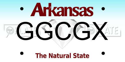 GGCGX Arkansas License Plate