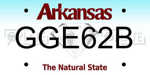 GGE62B Arkansas License Plate