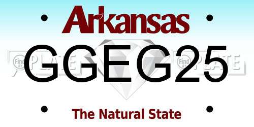 GGEG25 Arkansas License Plate