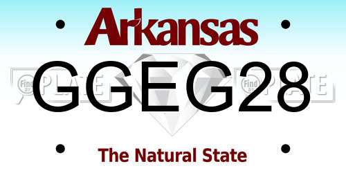 GGEG28 Arkansas License Plate
