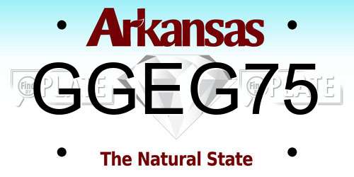 GGEG75 Arkansas License Plate