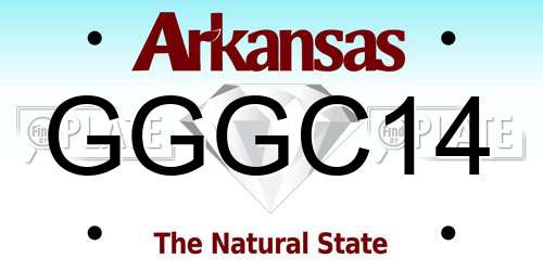 GGGC14 Arkansas License Plate