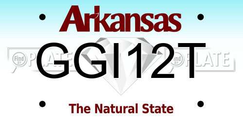 GGI12T Arkansas License Plate