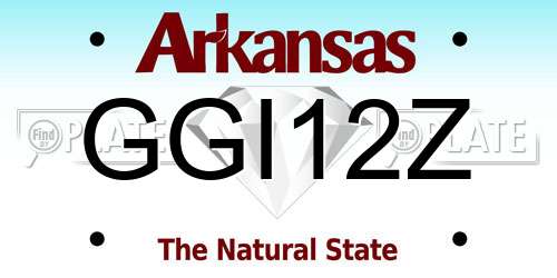 GGI12Z Arkansas License Plate