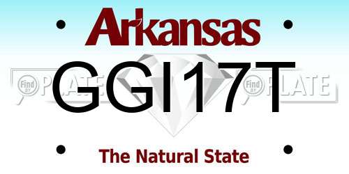 GGI17T Arkansas License Plate